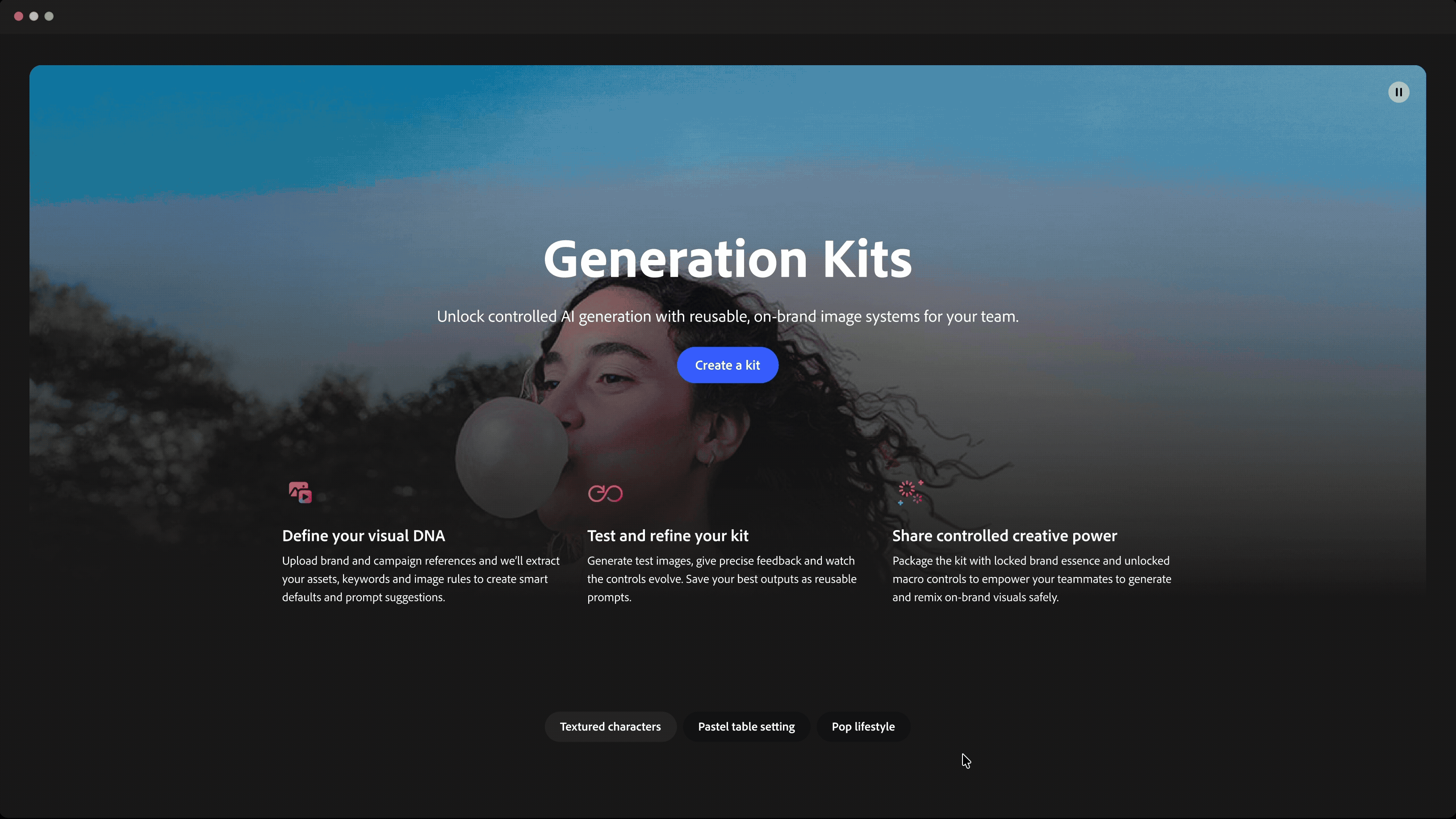 Starting from intent: auto-create a Style Kit with editable defaults and model matching
